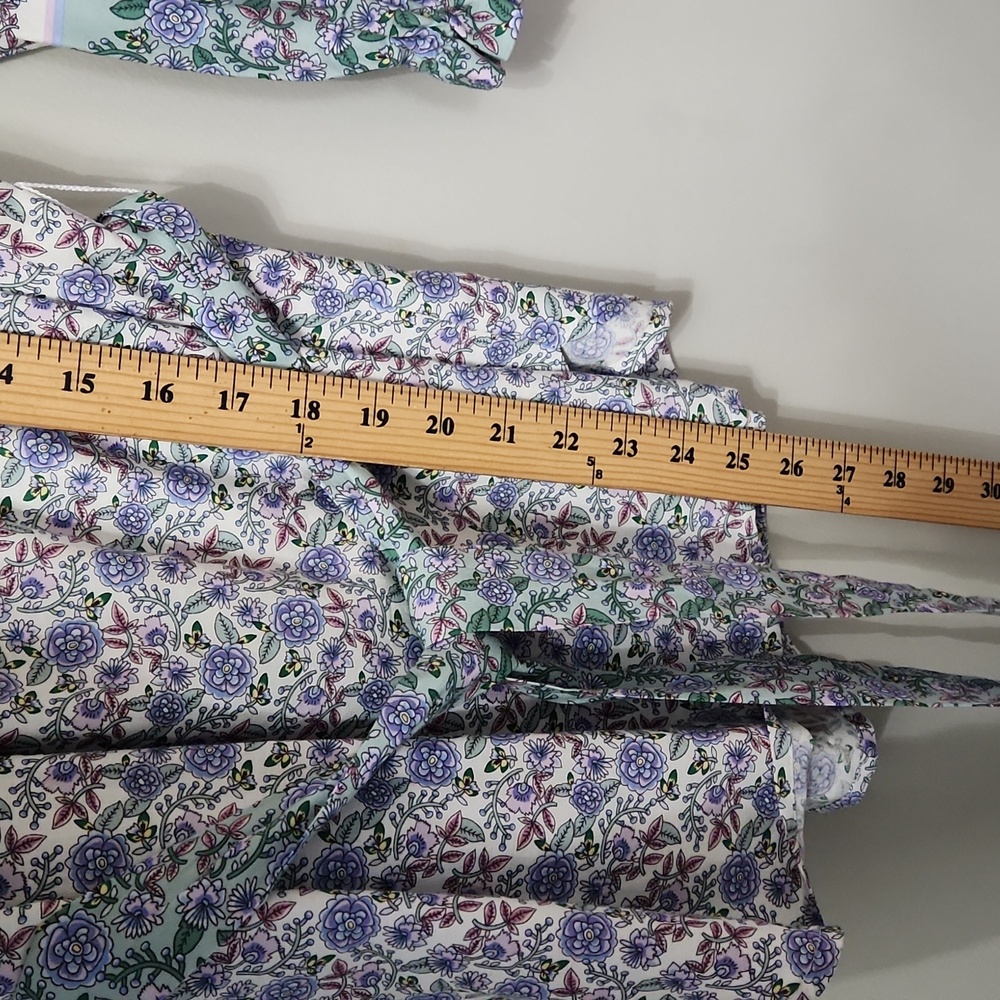 LOFT Floral Peasant Blouse XXS (0-2) Whimsical Boho Cottagecore Tie Waist Top - Picture 6 of 12